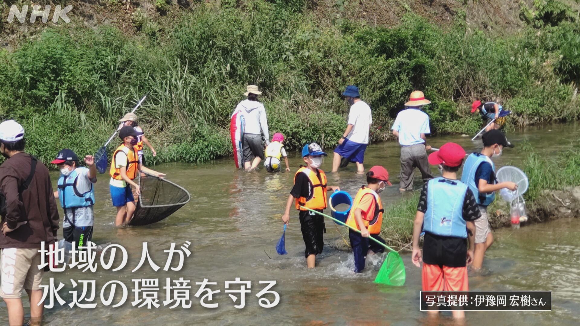 地域の人が水辺の環境を守る（写真提供：伊豫岡宏樹さん）