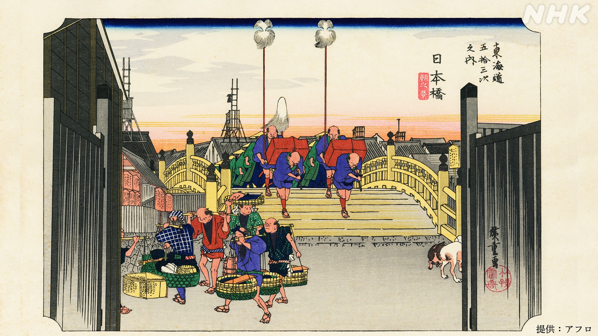 東海道五十三次で描かれた日本橋